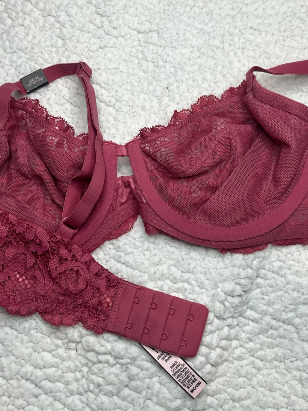 Victoria's Secret Lace Underwire Bra - Rosewood Pink - Picture 3 of 4